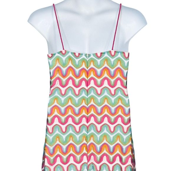 Gianni Bini GB Miss Mini Dress Crochet Spaghetti Strap Colorful Boho Party XXL - Picture 8 of 10